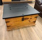 Mexicaanse grenenhout salontafel massief natuurlijk en zwart, Huis en Inrichting, Tafels | Salontafels, Ophalen, 50 tot 100 cm