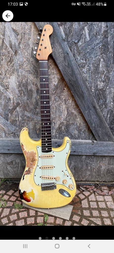 Fender road worn stratocaster 2008, Muziek en Instrumenten, Snaarinstrumenten | Gitaren | Elektrisch, Gebruikt, Fender, Ophalen of Verzenden