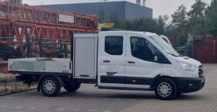 Ford Transit 2.0 Tdci bj. 2021 open laadbak 7-zitpl. 89000km, Auto's, Bestelwagens en Lichte vracht, Bedrijf, Te koop, Ford, Diesel