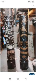 statue totem Tiki 100 cm en bois d albesia 45€ pièce, Ophalen of Verzenden