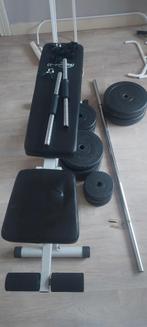 Verstelbaar bankje met gewichten, Sport en Fitness, Fitnessmaterialen, Ophalen