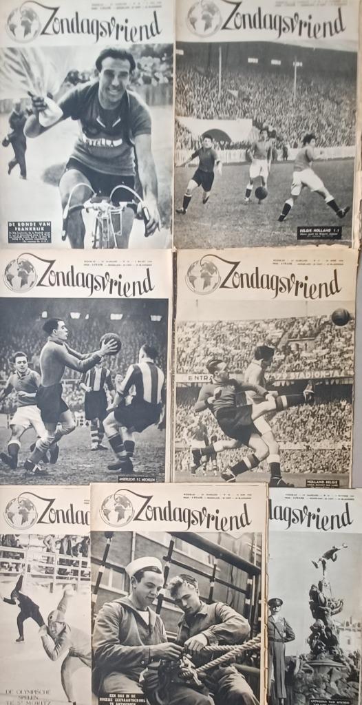 7x Zondagsvriend uit 1947 - 1948 / sport en actua/, Verzamelen, Tijdschriften, Kranten en Knipsels, Tijdschrift, Ophalen of Verzenden