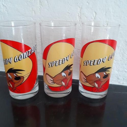 Speedy Gonzales glazen, Verzamelen, Glas en Drinkglazen, Zo goed als nieuw, Ophalen of Verzenden