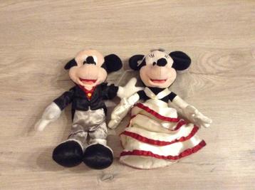 Disney Mickey en Minnie Mouse trouw pluche characters (25 cm