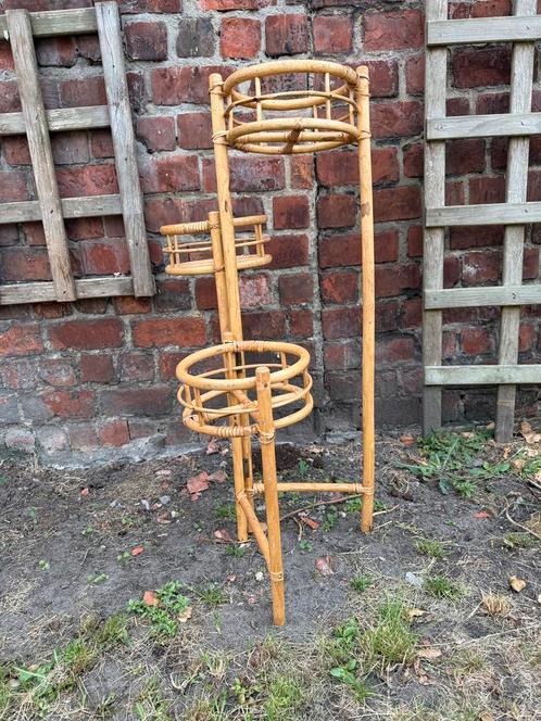 Rotan Plantenhouder, Tuin en Terras, Bloembakken en Plantenbakken, Gebruikt, Binnen, 60 cm of meer, Rond, Ophalen