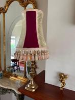 Retro tafellamp van varkensblaas en fluweel, Ophalen