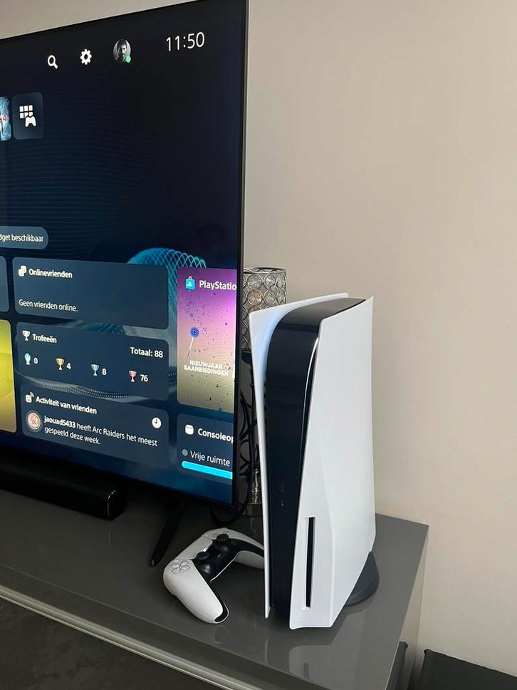 Playstation 5 Disc Edition + Controller, Games en Spelcomputers, Spelcomputers | Sony PlayStation 5, Zo goed als nieuw, Playstation 5