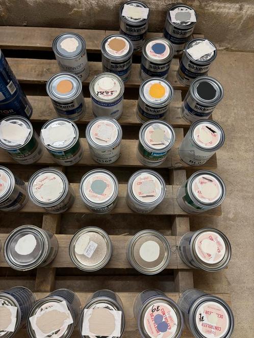 Muurverf van sikkens, herbol, rewah… allerlei kleuren 1liter, Hobby en Vrije tijd, Schilderen, Nieuw, Acrylverf, Ophalen of Verzenden