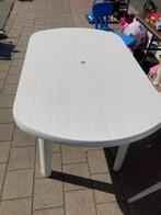 witte tafel, Tuin en Terras, Ophalen, Zo goed als nieuw, Rechthoekig, Plastic