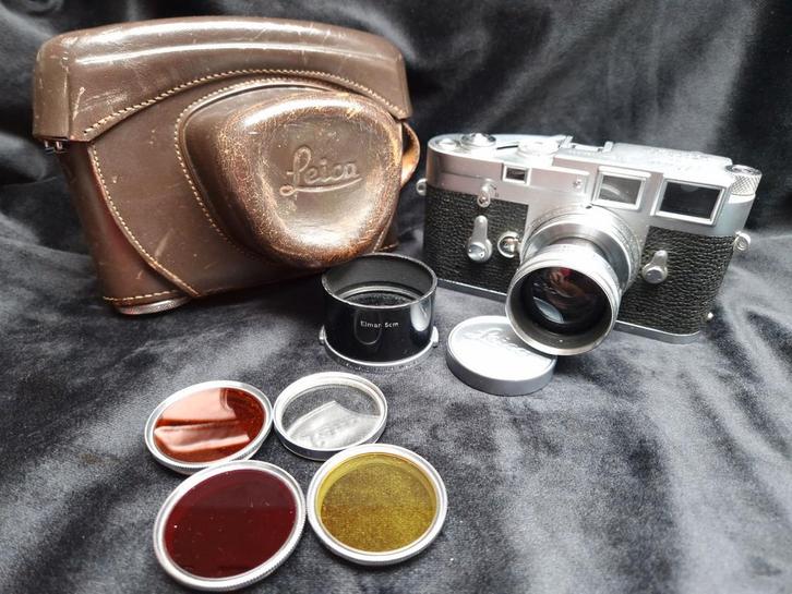 Leica M3 single + Summitar 5 cm en filters, Audio, Tv en Foto, Fotocamera's Analoog, Gebruikt, Leica, Ophalen of Verzenden