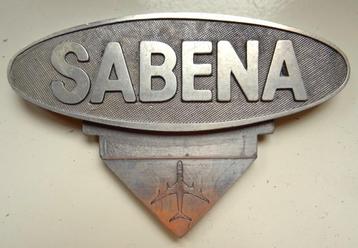 SABENA VINTAGE VLAGBADGE VAN GEGOTEN ALUMINIUM  beschikbaar voor biedingen