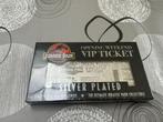 Jurassic Park - VIP Ticket - Silver Plated, Collections, Cinéma & Télévision, Autres types, Enlèvement ou Envoi, Film, Neuf