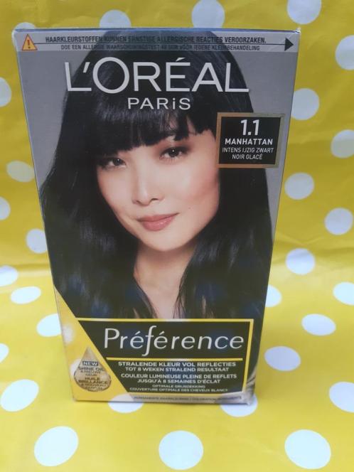 Permanente haarkleuring L'Oréal Paris Préférence 1.1 Manhatt, Handtassen en Accessoires, Uiterlijk | Haarverzorging, Nieuw, Overige typen