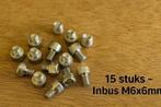 Inbusbout M6 x 6mm - Verchroomd Staal - 15 stuks, Ophalen of Verzenden