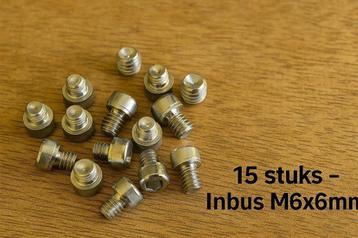 Inbusbout M6 x 6mm - Verchroomd Staal - 15 stuks, Enlèvement ou Envoi