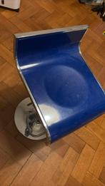 Tabouret bleu nuit pvc, 2 krukken, Ophalen, Zo goed als nieuw