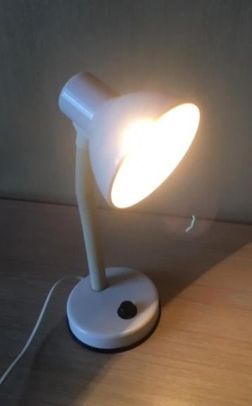 Witte "zwanehals" bureaulamp ('90s vintage) beschikbaar voor biedingen