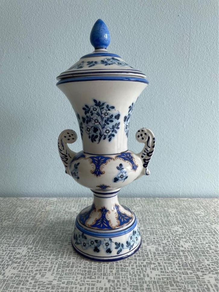 Vintage majolica urn/ vaas van MTC Italy, Antiek en Kunst, Antiek | Keramiek en Aardewerk, Ophalen