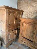 Lot de 2 meubles en chêne, Huis en Inrichting, Kasten | Buffetkasten, Ophalen, Gebruikt, Eikenhout, Met lade(s)