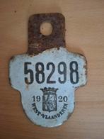 Fietsplaat West-Vlaanderen 1920, Verzamelen, Overige Verzamelen, Verzenden, Gebruikt
