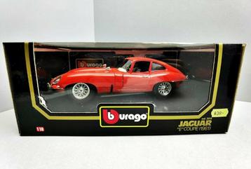 JAGUAR XK Type E Coupe Serie 1 Red 1/18 BURAGO Neuve + Boite beschikbaar voor biedingen