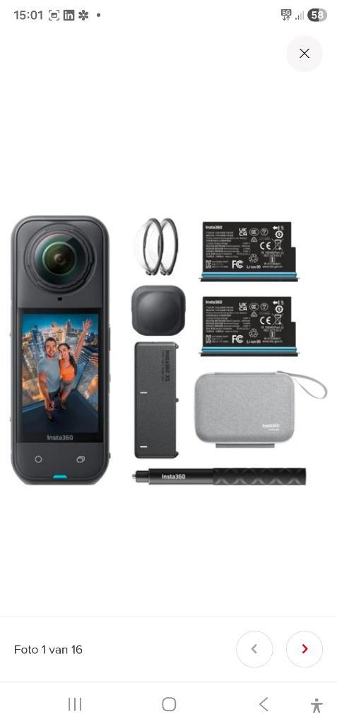 Camera insta 360 x5 pack, Audio, Tv en Foto, Actiecamera's, Nieuw, Overige merken, Ophalen