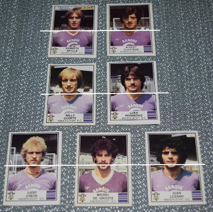 RECUP / RSC Anderlecht / Football 82 / 7 stuks, Verzamelen, Sportartikelen en Voetbal, Gebruikt, Poster, Plaatje of Sticker, Verzenden