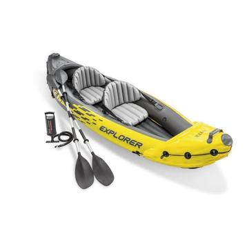 Intex Explorer K2 opblaasbare kajak – 2-persoons, compleet, Ophalen, Zo goed als nieuw, 2-persoons