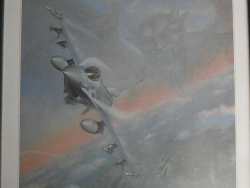 Kader F16,   23e “Devils” sq  (repro. Ronald WONG july 2000), Antiek en Kunst, Kunst | Schilderijen | Modern, Ophalen