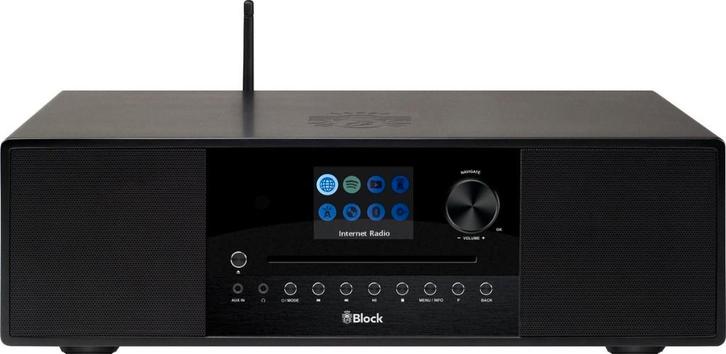Audioblock SR-100 Internet Numérique Noir, TV, Hi-fi & Vidéo, Chaîne Hi-fi, Comme neuf, Lecteur CD, Haut-parleurs, Autres marques