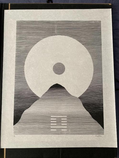 Rare lithographie abstraite de Michel Seuphor, numérotée II, Antiquités & Art, Art | Lithographies & Sérigraphies, Enlèvement