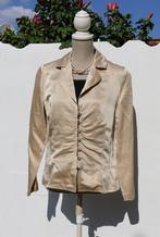 Mooi beige satijnen avondjack Caroline Biss T40, Maat 38/40 (M), Beige, Ophalen of Verzenden, Zo goed als nieuw