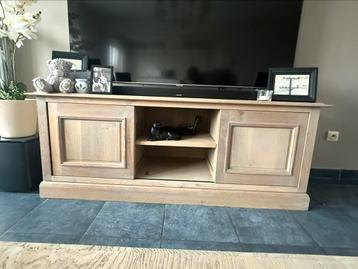 Tv meubel en salontafel massief eik/eerkamer set te koop, Ophalen