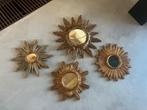 Vintage houten zonnespiegels - spiegels, Enlèvement