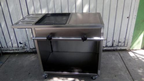 Karretje met wielen volledig roestvrij staal, Hobby en Vrije tijd, Feestartikelen, Gebruikt, Feestartikel, Ophalen