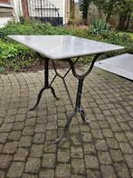 Vierkante tuinterrastafel - graniet smeedijzer, Tuin en Terras, Tuintafels, Ophalen of Verzenden, Gebruikt, Vierkant, Metaal
