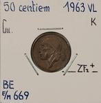 50 centimes 1963 VL K (860), Enlèvement ou Envoi, Monnaie en vrac