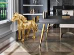UNIEK XXL Future Horse Art design object polyresin gold, Antiek en Kunst, Ophalen