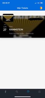 Ticket Rammstein Oostende (27/06) Golden circle, Tickets en Kaartjes