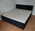 Boxspring 180 x 200cm compleet, in prima staat., Huis en Inrichting, Slaapkamer | Boxsprings, Ophalen, Zwart