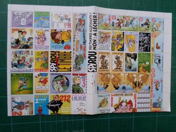 Timbres du journal Spirou - 4 doubles pages - 2001 beschikbaar voor biedingen