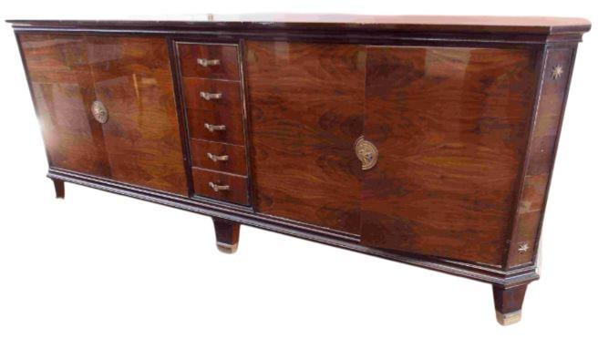 Sideboard Vintage Dressoir "Rabelais" De Coene Noyer 1940's, Antiquités & Art, Antiquités | Meubles | Armoires, Enlèvement