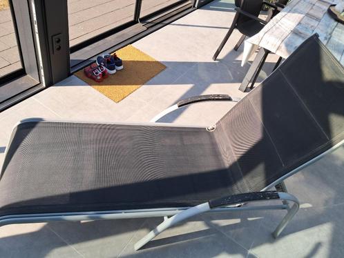 Ligbed, Tuin en Terras, Ligbedden, Gebruikt, Aluminium, Inklapbaar, Verstelbaar, Ophalen