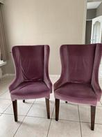 2 comfortabele velvet zetels in oud roze €50/2stuks, Enlèvement, Utilisé, Tissus