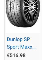 2x Dunlop 335/25 R22 SportMaxx 105Y ExtraLoad, Band(en), Gebruikt, Personenwagen, Ophalen of Verzenden