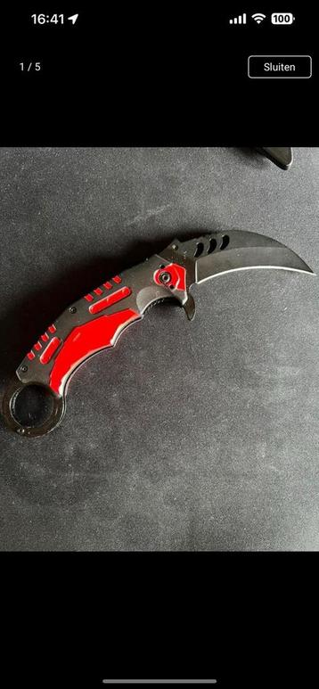 Karambit pocket knife - stainless steel spring assisted beschikbaar voor biedingen
