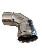 Coude 90 degrés Pellet Inox 80mm, Ophalen, Nieuw, Inox