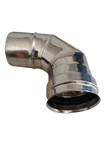 Coude 90 degrés Pellet Inox 80mm, Enlèvement, Neuf, Inox