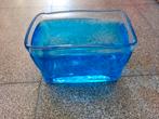 Bloempot / decoratie in glas, Ophalen, Gebruikt, Blauw, Glas