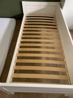 1 Persoonsbed wit met lattenbodem, Huis en Inrichting, Ophalen, Gebruikt, 90 cm, Eenpersoons